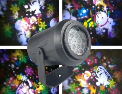 Ласерски проектор со Новогодишни мотиви