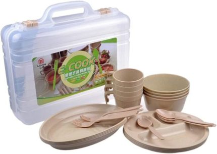 Комплет пластичен прибор за јадење - 24 парчиња